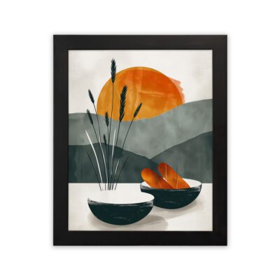 Infidu Abstract Kitchen Bowl Wall Art Modern Aesthetic Frame - Kotart Aesthetic Modern Art - kma09