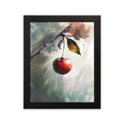 Infidu Red Cherry Wall Art Modern Aesthetic Framed Home Decor - Kotart Aesthetic Modern Art - kma10